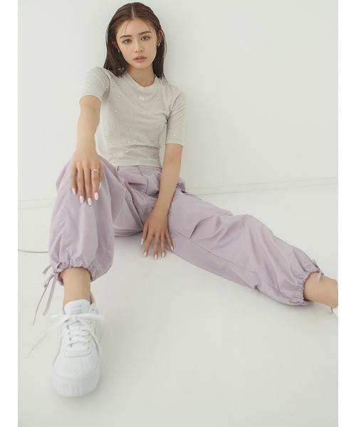 「LILY BROWN」 カーゴパンツ 1 パープル レディースの画像
