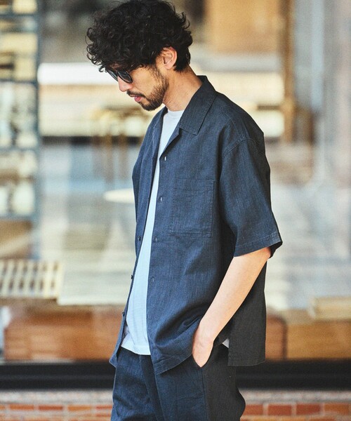 FREAK'S STORE（フリークスストア） シャツ LINEN COTTON OPEN COLLAR