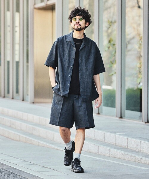 FREAK'S STORE（フリークスストア） シャツ LINEN COTTON OPEN COLLAR