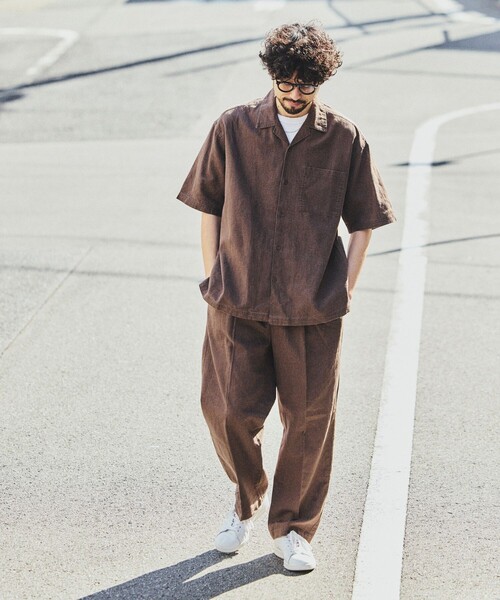 FREAK'S STORE（フリークスストア） シャツ LINEN COTTON OPEN COLLAR