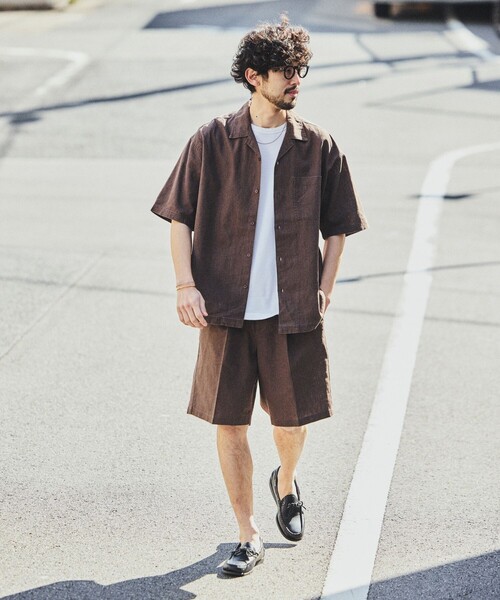 FREAK'S STORE（フリークスストア） シャツ LINEN COTTON OPEN COLLAR