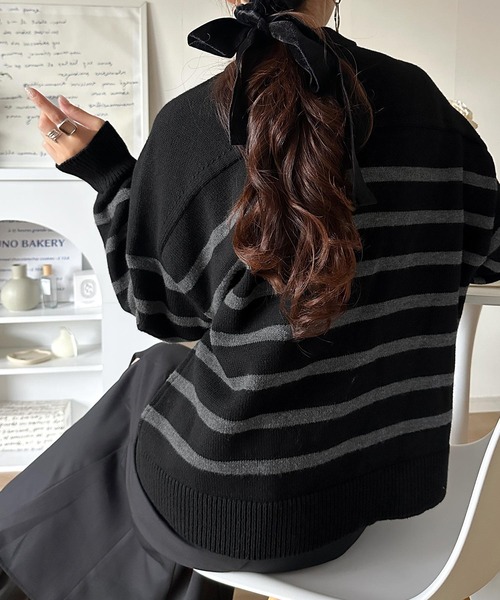 「classicalelf」 ニットカーディガン LARGE グレイッシュベージュ レディース_画像9