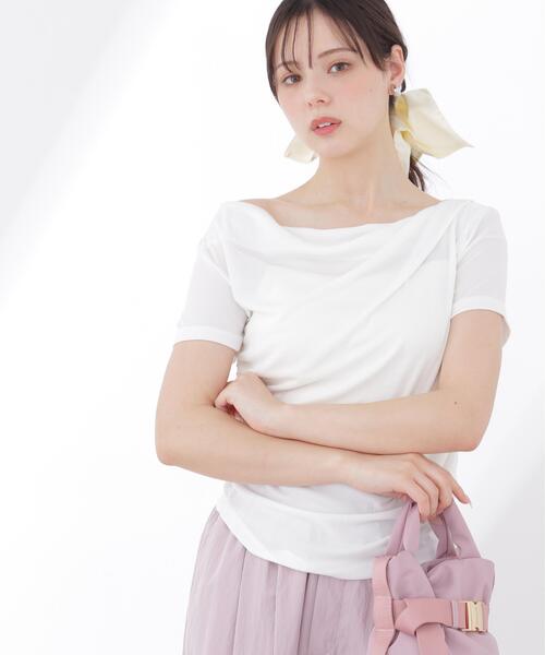 tシャツ 「ａ」アシメドレーププルオーバー / 1216169404 レディースの画像