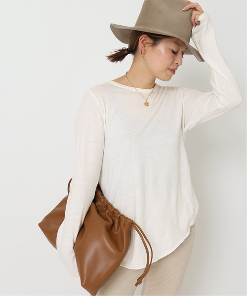 「Deuxieme Classe」 長袖カットソー - ベージュ レディース_画像4