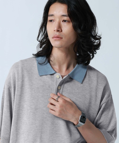 RAGEBLUE（レイジブルー） ポロシャツ 半袖 Bi-collar Knit Polo Shirt