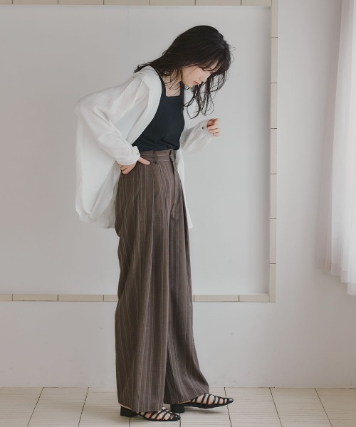slattgir（スラットジール） ワイドパンツ パンツ 高身長 リネン
