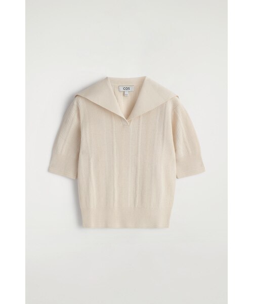 「COS」 半袖ニット X-SMALL アイボリー レディース_画像6