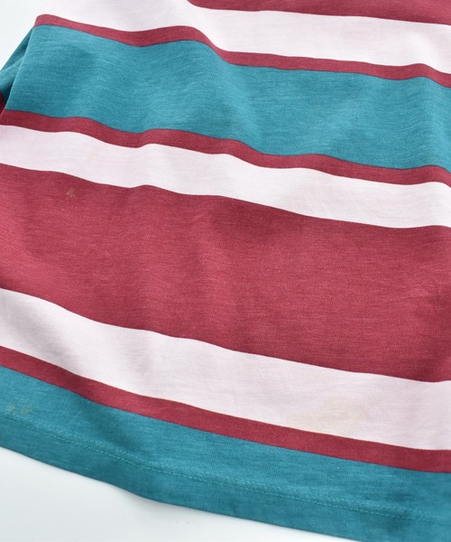 GUESS（ゲス） tシャツ 「USED」GUESS ロゴ マルチボーダー Tシャツ