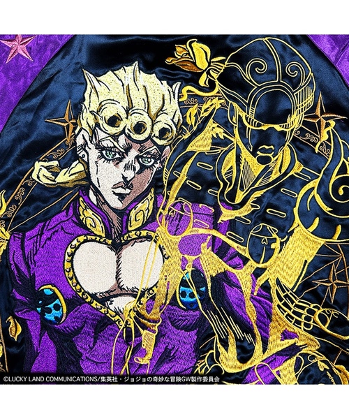「ジョジョの奇妙な冒険」 スカジャン X-LARGE ブラック メンズ_画像8