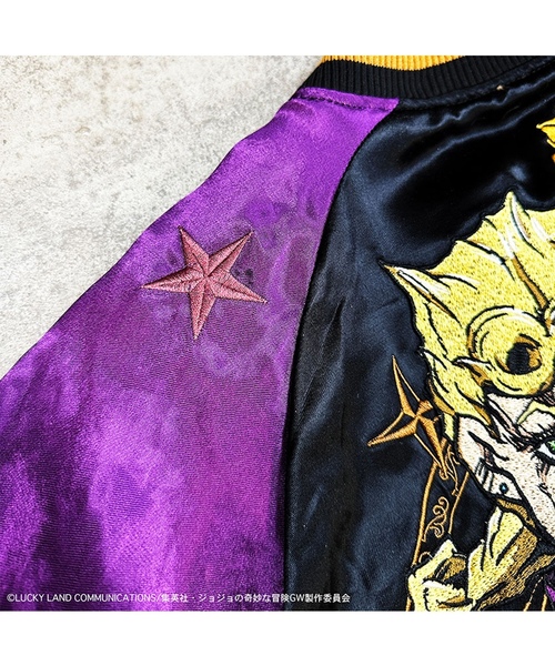 「ジョジョの奇妙な冒険」 スカジャン X-LARGE ブラック メンズ_画像9