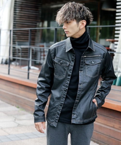 「London Denim」 デニムジャケット MEDIUM ブラック メンズ_画像4