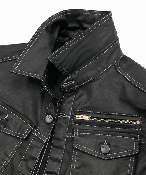 「London Denim」 デニムジャケット MEDIUM ブラック メンズ_画像9