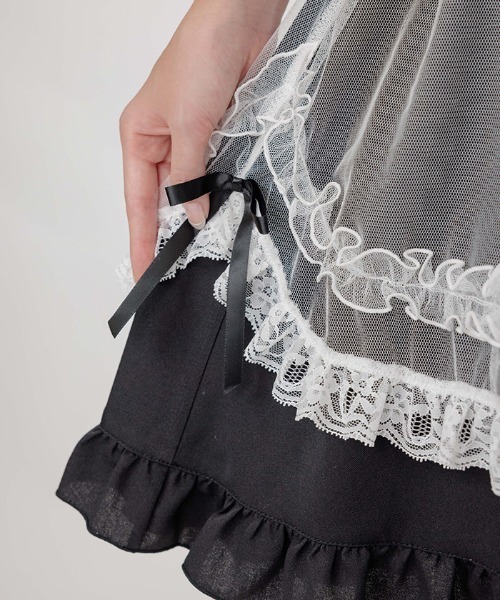 axes femme POETIQUE スカート エプロン風レイヤードスカート
