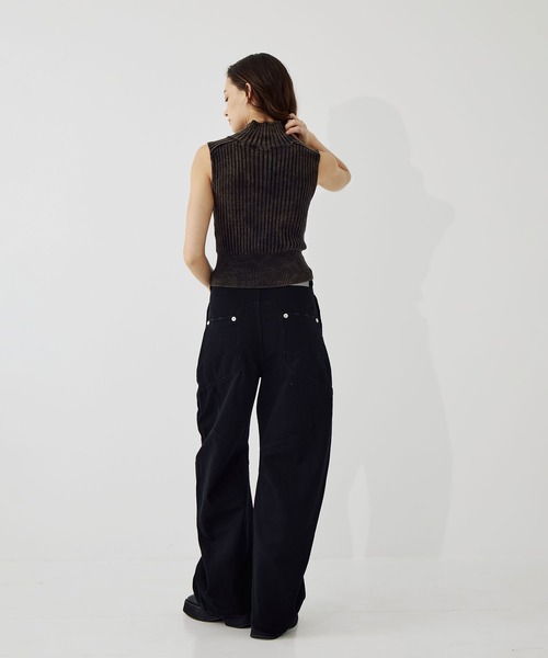 CONZ ニット セーター sleeveless zip knit tops レディース