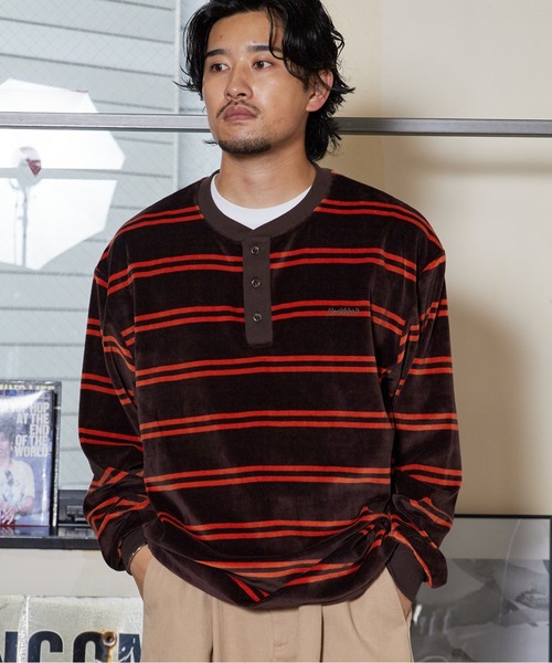 Healthknit（ヘルスニット） ヘンリーネック tシャツ Classic Velor