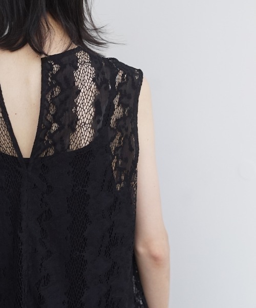 KAIKO タンクトップ ノースリーブ SLEEVELESS TOP PYTHONLACE