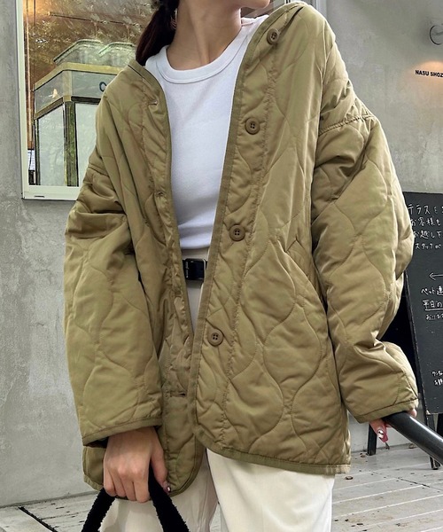 andme ジャケット ノーカラージャケット オーバーサイズノー