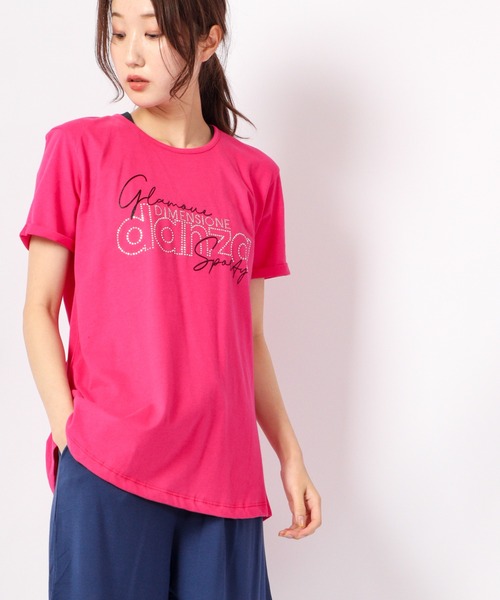DIMENSIONE danza tシャツ ロゴストーンTシャツ レディース