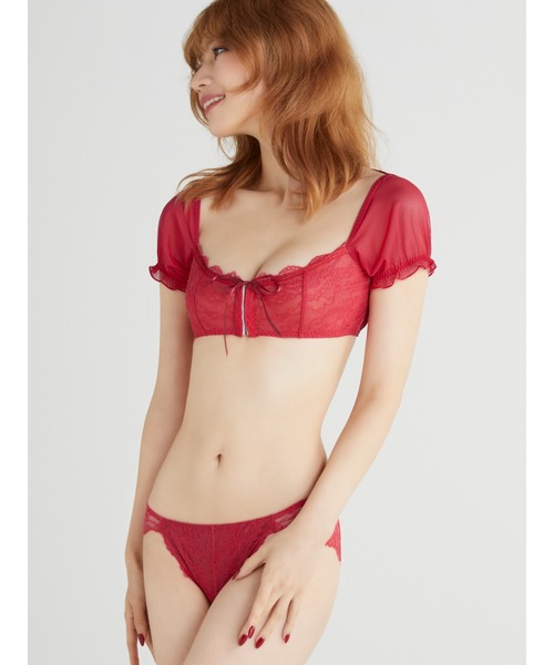 注目ブランド ブラジャー RAVIJOUR ショーツセット ブラ パフスリーブ 下着・アンダーウェア