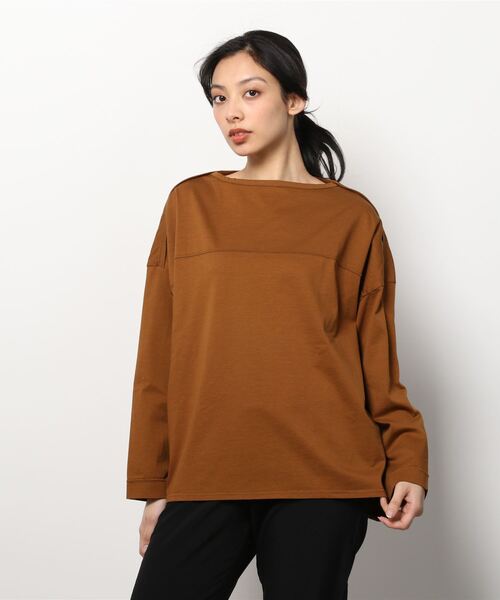 tシャツ ventblanc:コットンリネン天竺ボートネックTEE レディース vent blanc tシャツ ventblanc:コットンリネン天竺ボートネック