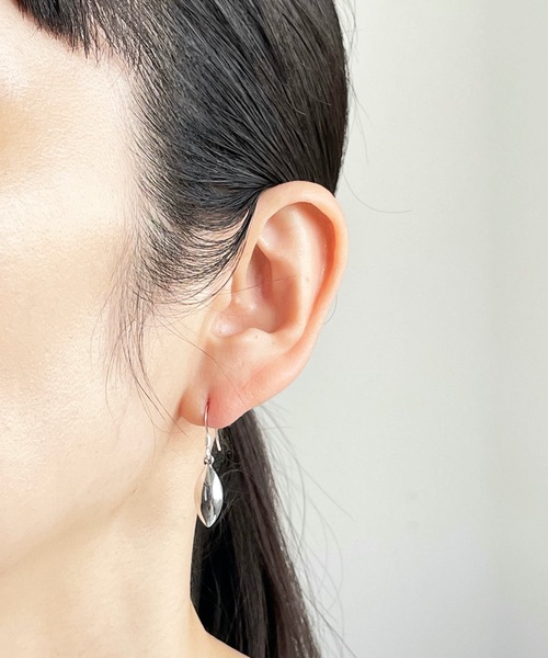 vintage silver 925 ピアス 月 ハート ロングピアス 即納】[925 Silver]ロングテール ライン リボン ピアス 韓国