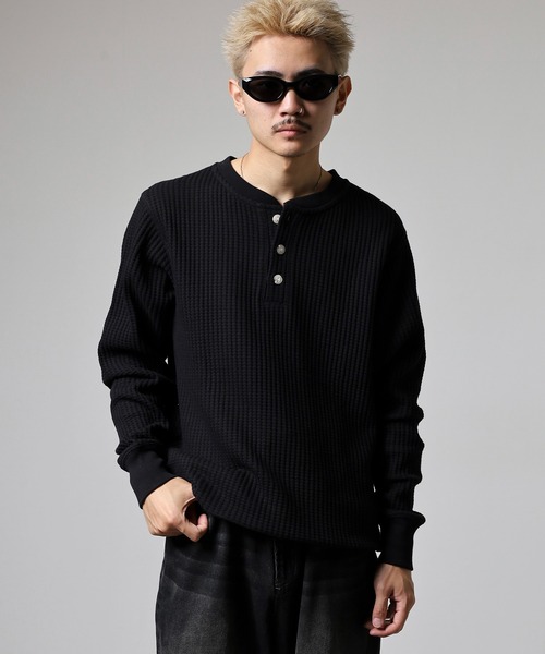 JEMORGAN（ジェーイーモーガン） tシャツ ビッグワッフル ヘンリー