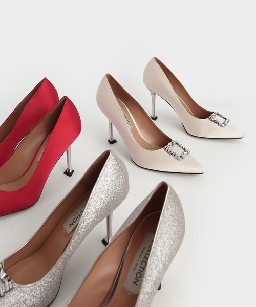 CHARLES & KEITH ベージュ パンプス Emmy エミー ポインテッドトゥパンプス - ベージュ | CHARLES