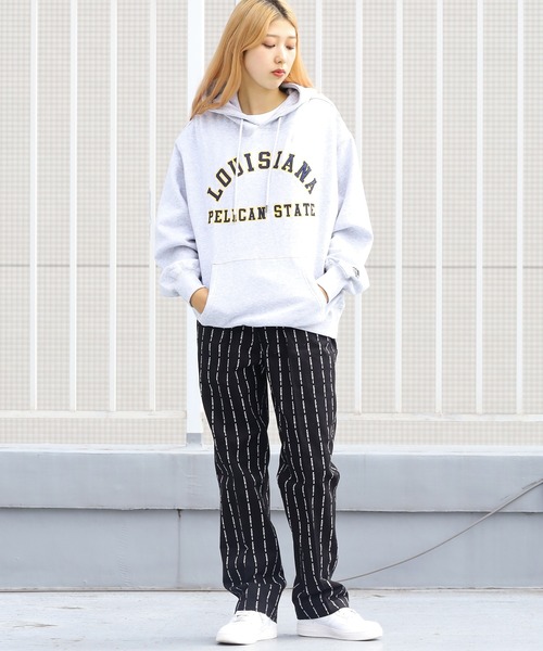 ROOP TOKYO パーカー BIKE/バイク College Logo Pullovrer パーカー