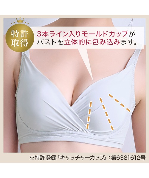 ブラジャー ブラデリス Perfumyブラ23S1 ノンワイヤー 補正下着 補整 ブラレットの画像