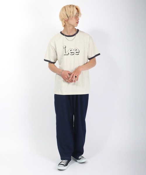 【関税込み】Dion Lee ホワイト アップリケ Tシャツ Lee tシャツ Lee（リー）ブランドロゴプリント 半袖リンガーT