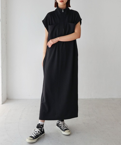 0107 ワンピース M1378 21OEワッフルワンピース(M スミクロ): ワンピース - RNA