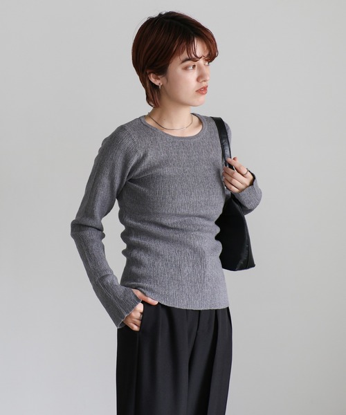 select MOCA（セレクトモカ） tシャツ 「8色展開」ニュアンスリブ