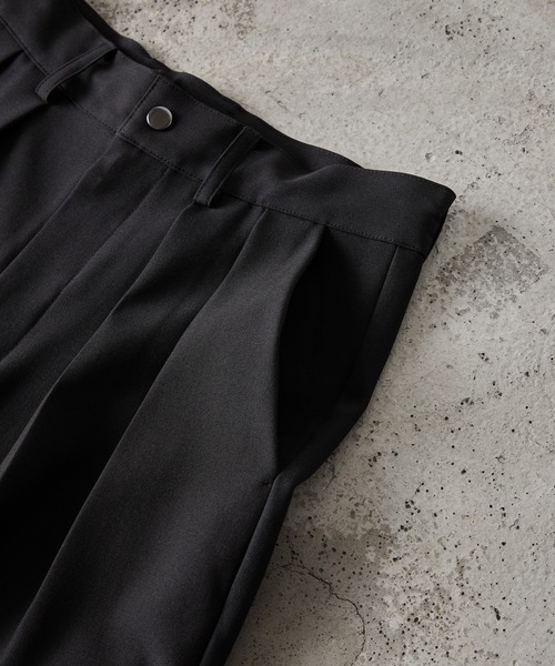 【CLEL クレイル】 サイドボタンパンツ レザーパンツ スラックス デニム CLEL】Multi-silhouette loose side button pants/マルチ