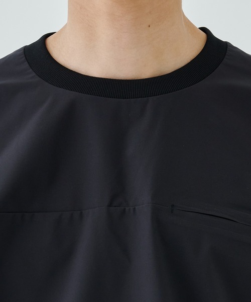 uvカット tシャツ STUDIOUS別注 BLK NYLON SHORT SLEEVE T-SHIRTS メンズの画像