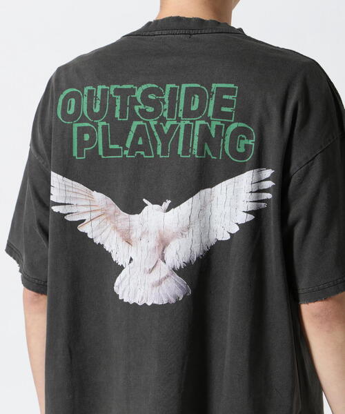 LUSOR tシャツ LUSOR（ルーソル）BIRD PIGMENT SST メンズ