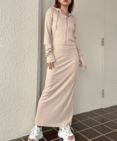 EGOIST（エゴイスト） ワンピース フロントジップリブフーディ