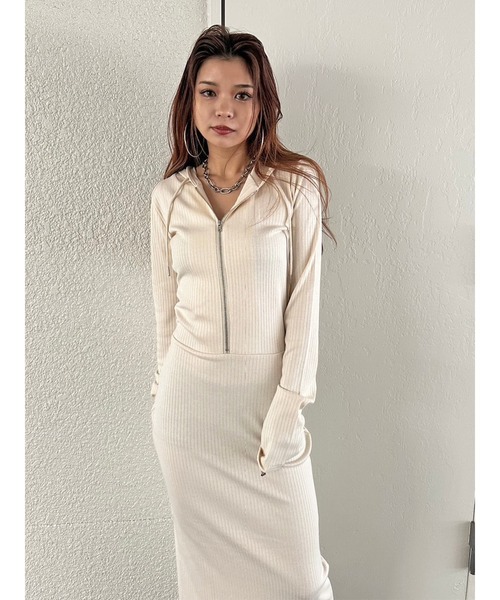 EGOIST（エゴイスト） ワンピース フロントジップリブフーディ