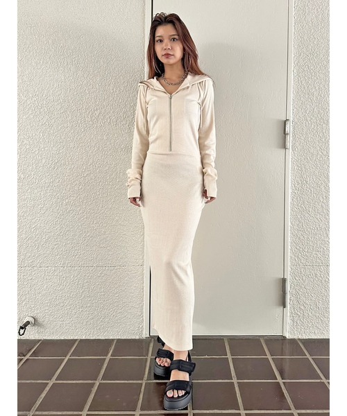 EGOIST（エゴイスト） ワンピース フロントジップリブフーディ