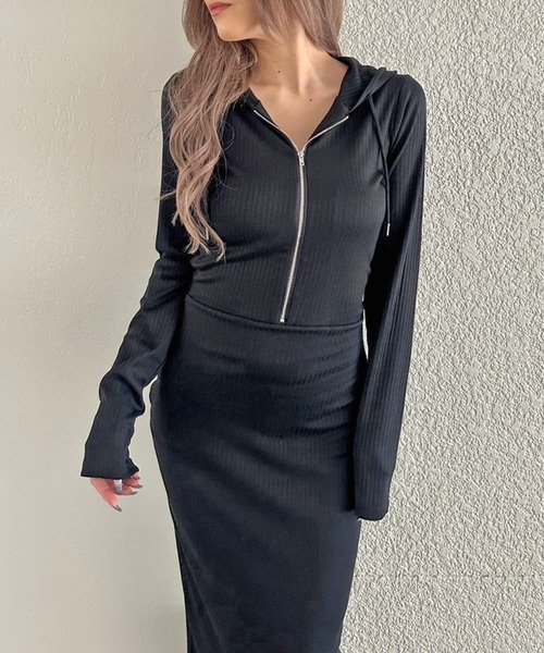 EGOIST（エゴイスト） ワンピース フロントジップリブフーディ