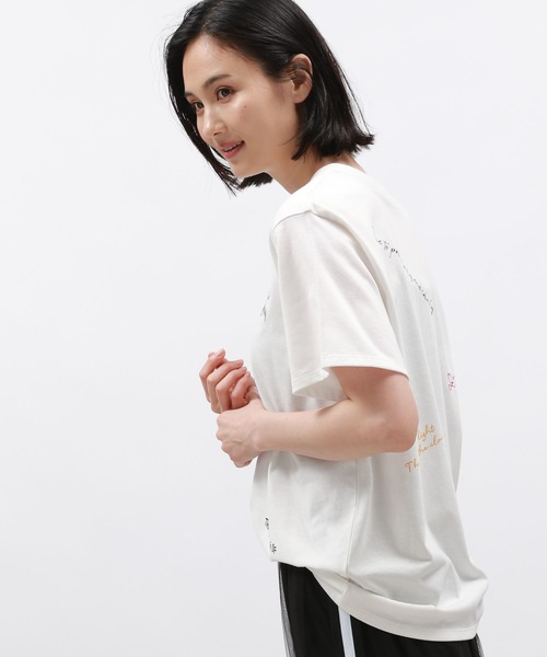 ショルダーフリルランダムロゴTシャツ ショルダーフリルランダムロゴTシャツ | SLOVNENYA スロヴネンヤ