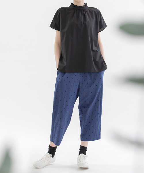 nop de nod パンツ Pomme リネンコットンPolkaパンツ レディース