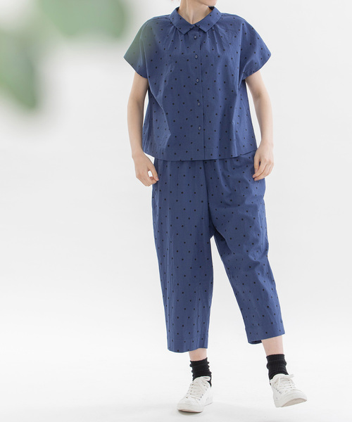 nop de nod パンツ Pomme リネンコットンPolkaパンツ レディース