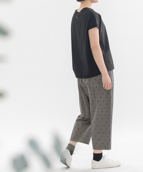 ★未使用品　nop de nod (ノップドゥノッド) コクーン型パンツ nop de nod パンツ Pomme リネンコットンPolkaパンツ レディース