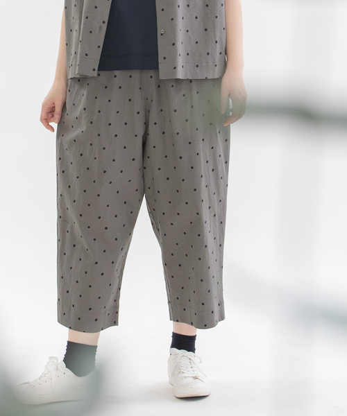nop de nod パンツ Pomme リネンコットンPolkaパンツ レディース