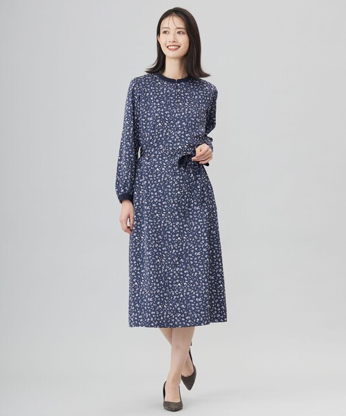 ワンピース 「洗える」スパンウェーブフラワープリント : ZOZOTOWN