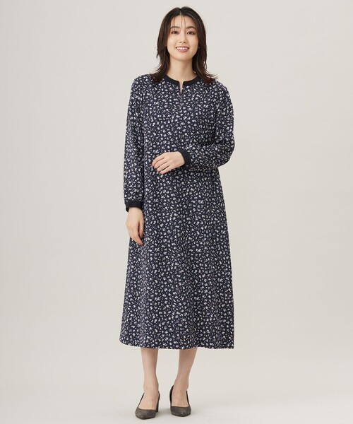 ワンピース 「洗える」スパンウェーブフラワープリント : ZOZOTOWN