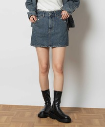 MSGM パネル　デニム　ミニスカート SOMETHING デニムスカート 「SOMETHING」MKパネルミニスカート
