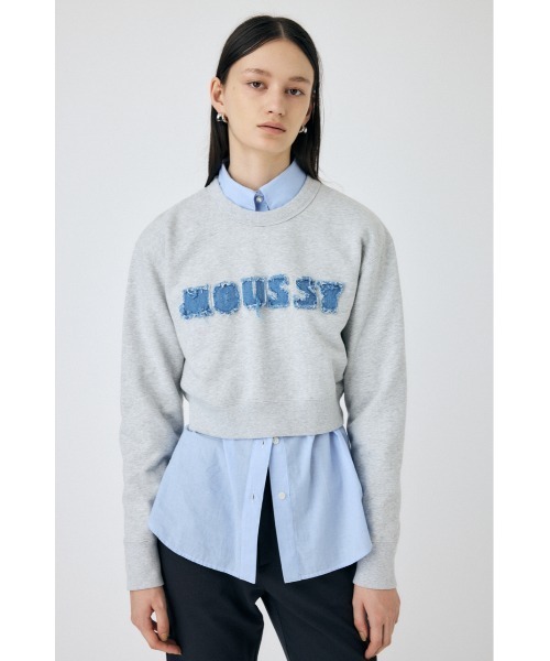 トレーナー スウェット 「ZOZO・一部店舗限定」PATCHED OVAL MOUSSY LOGO プルオーバー レディース セール】PATCH VELOUR MOUSSY プルオーバー（スウェット