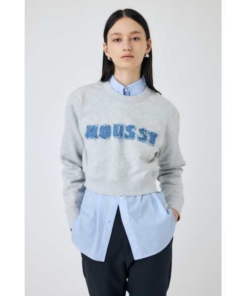 なま、様せんよう MOUSSY トレーナー スウェット PATCH DENIM プルオーバー