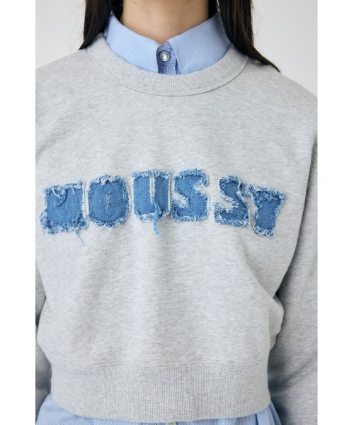 トレーナー スウェット PATCH DENIM MOUSSY プルオーバー レディース MOUSSY トレーナー スウェット PATCH DENIM プルオーバー